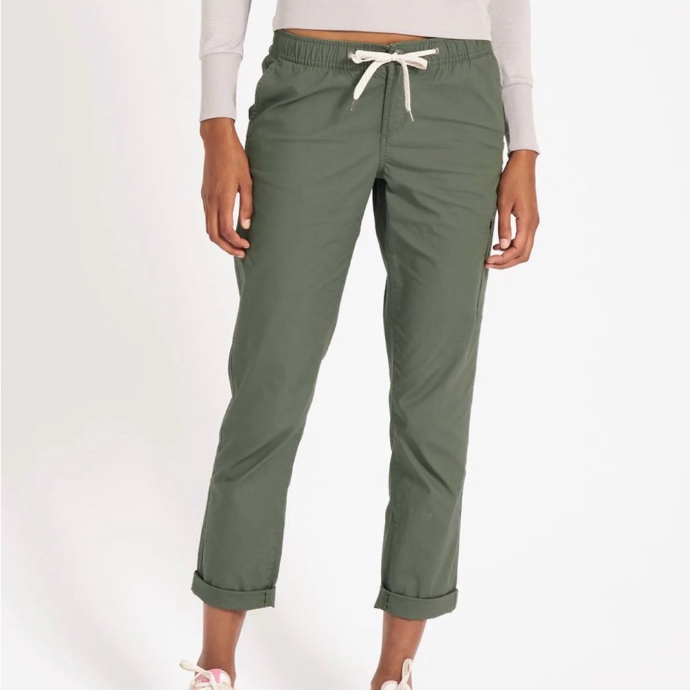 VUORI Women’s Ripstop Pant Olive Army Green Track Joggers XS Hiking Gorpcore
